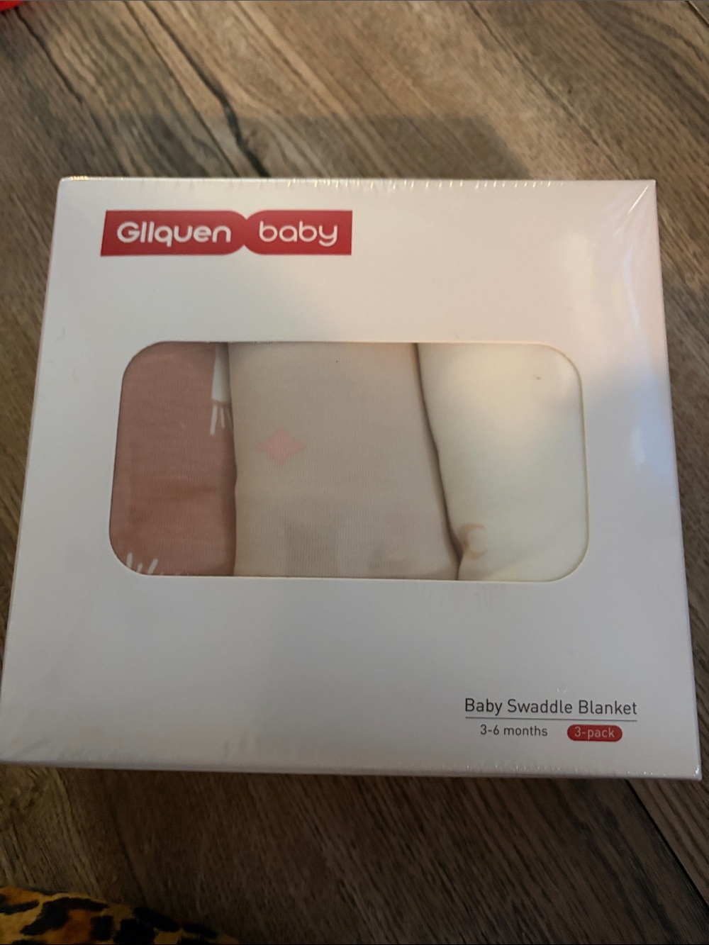 Gllquen Baby 3-Pack Swaddle Blankets - Pink, Cream, Light Beige